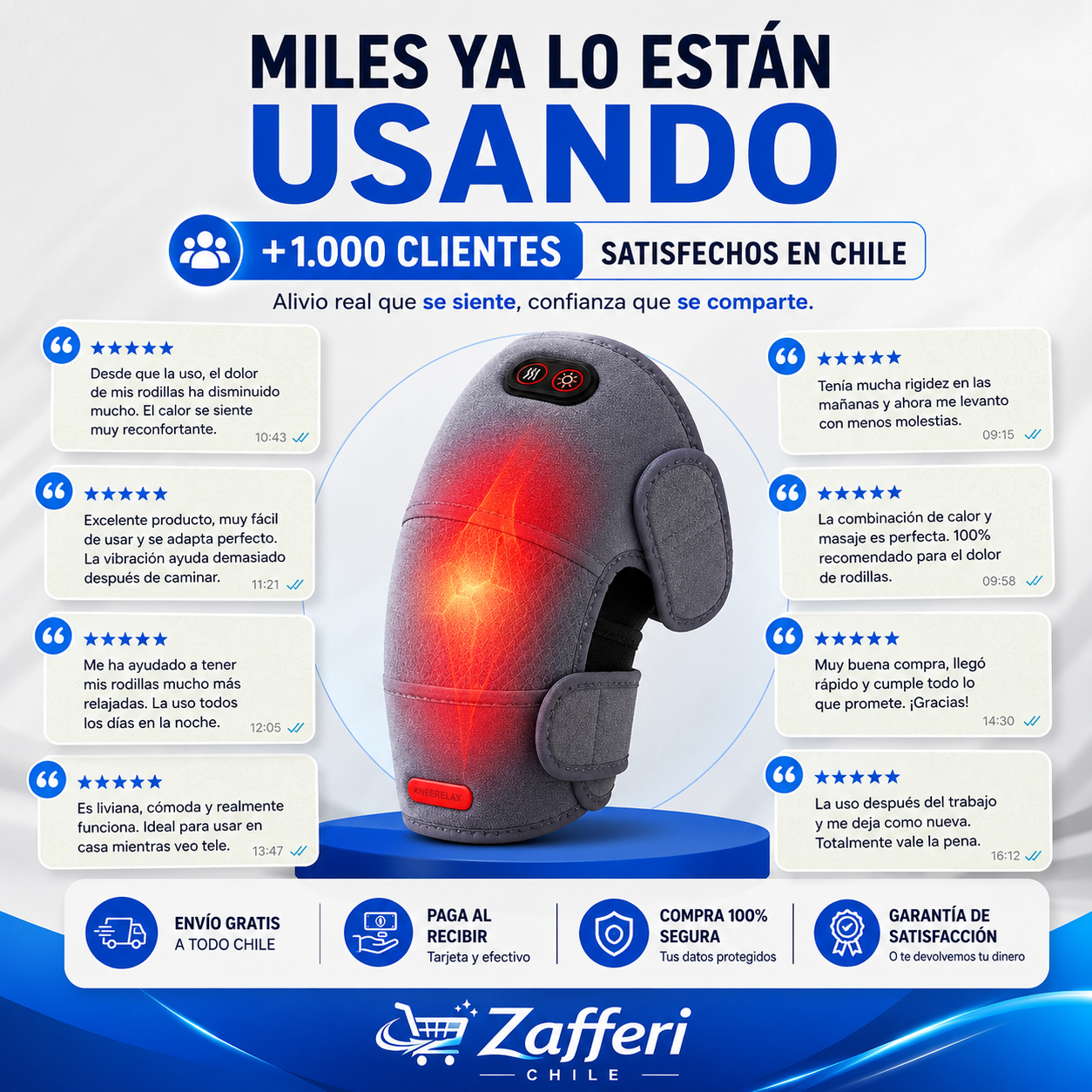 KneeRelax™ Rodillera Térmica con Masaje