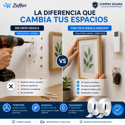 ✨ MagicFix™ - ¡La magia de fijar sin perforar!