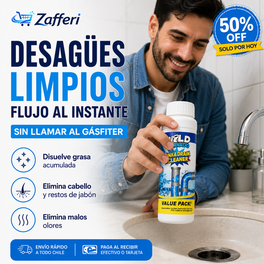DestapaFlow™ Limpiador Granulado de Desagües