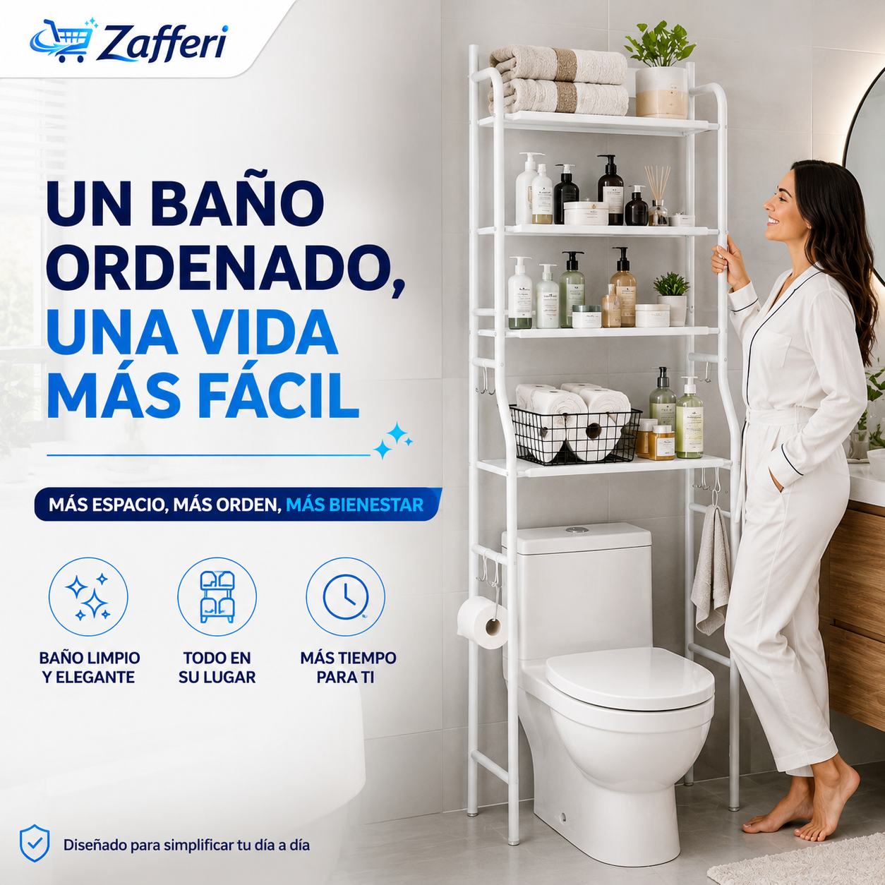 Repisa Organizadora Para Baño | ¡Más Orden en Minutos!