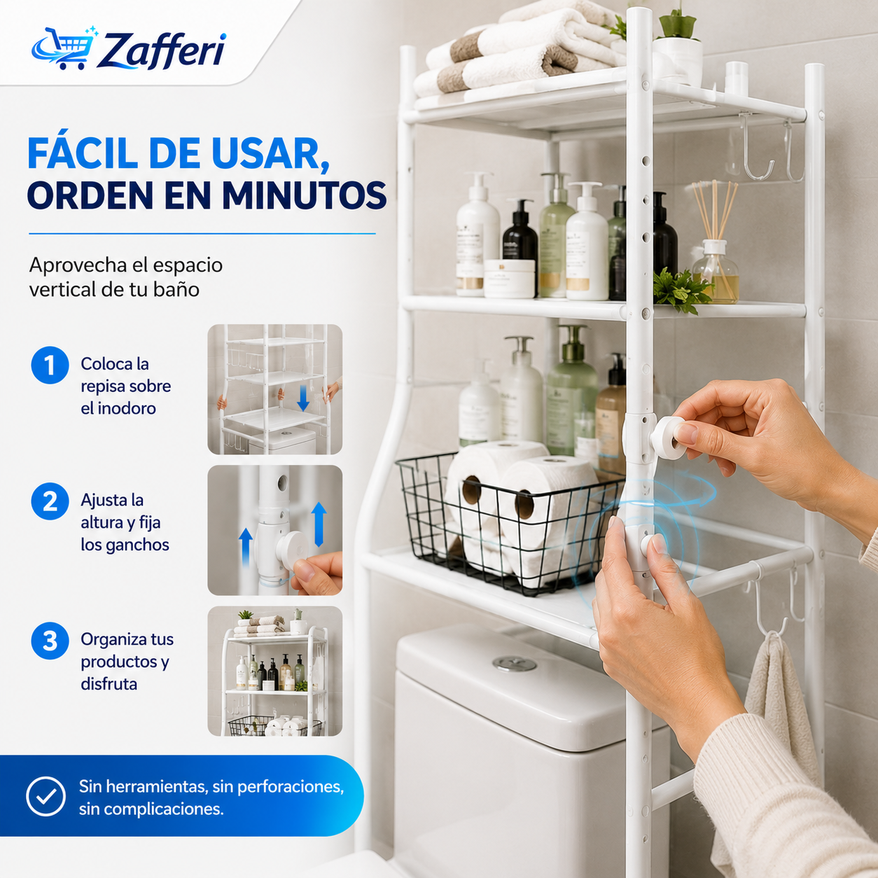 Repisa Organizadora Para Baño | ¡Más Orden en Minutos!